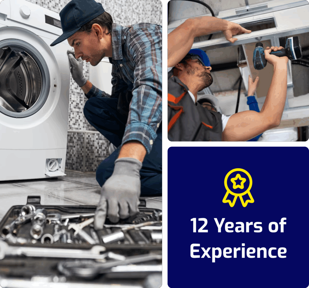 Technicians providing electrical and appliance repair services at Kiruthika Enterprises